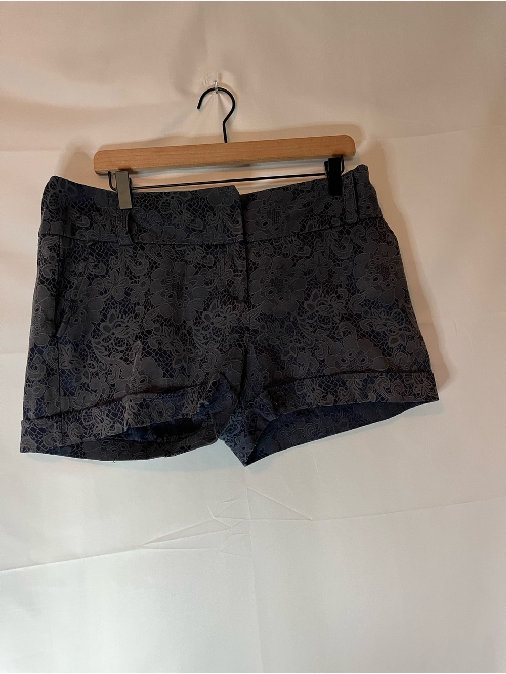 Maurices Navy Floral Lace  Shorts
